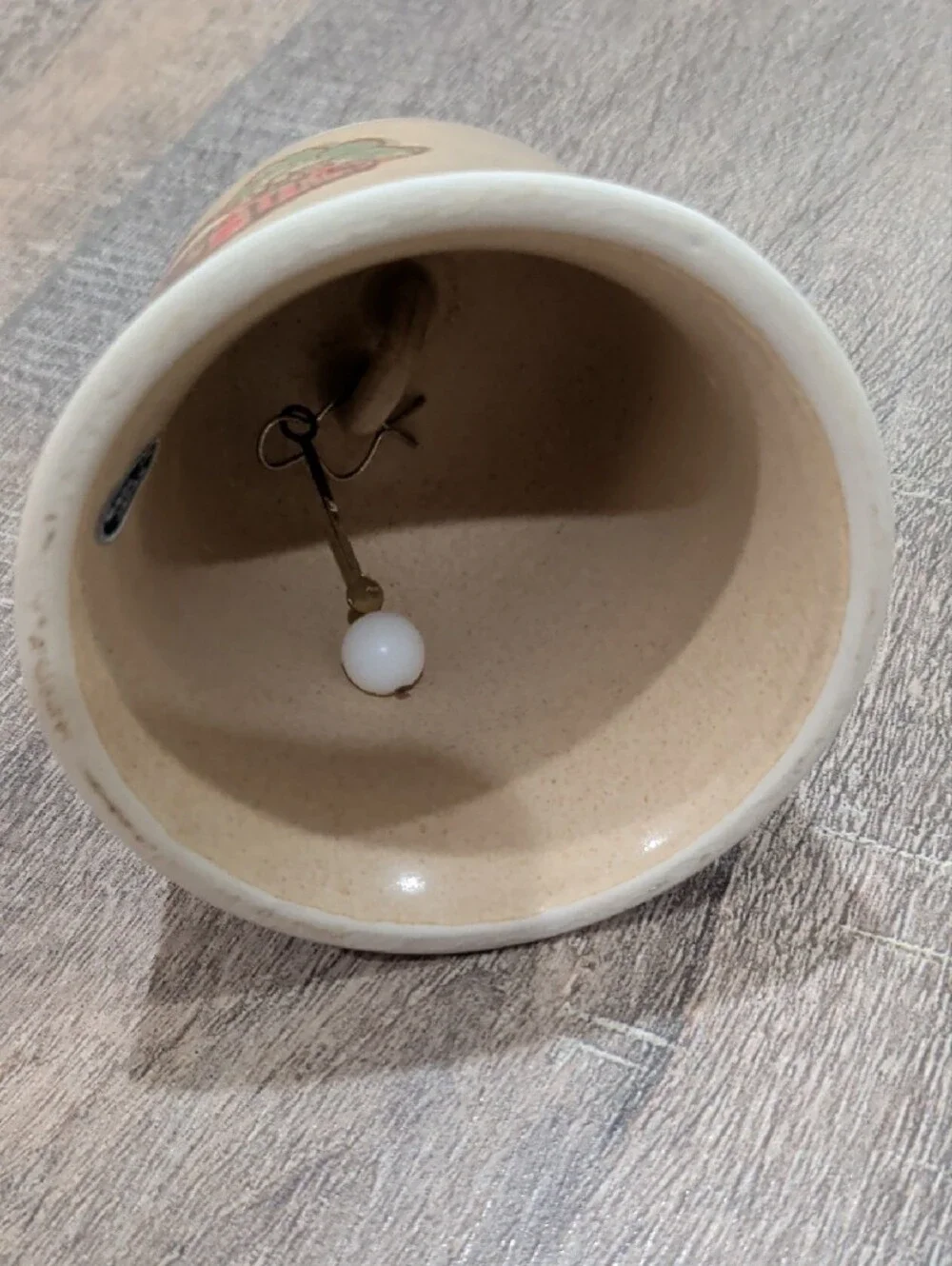 Strasburg Rail Road Ceramic Bell in White and Beige